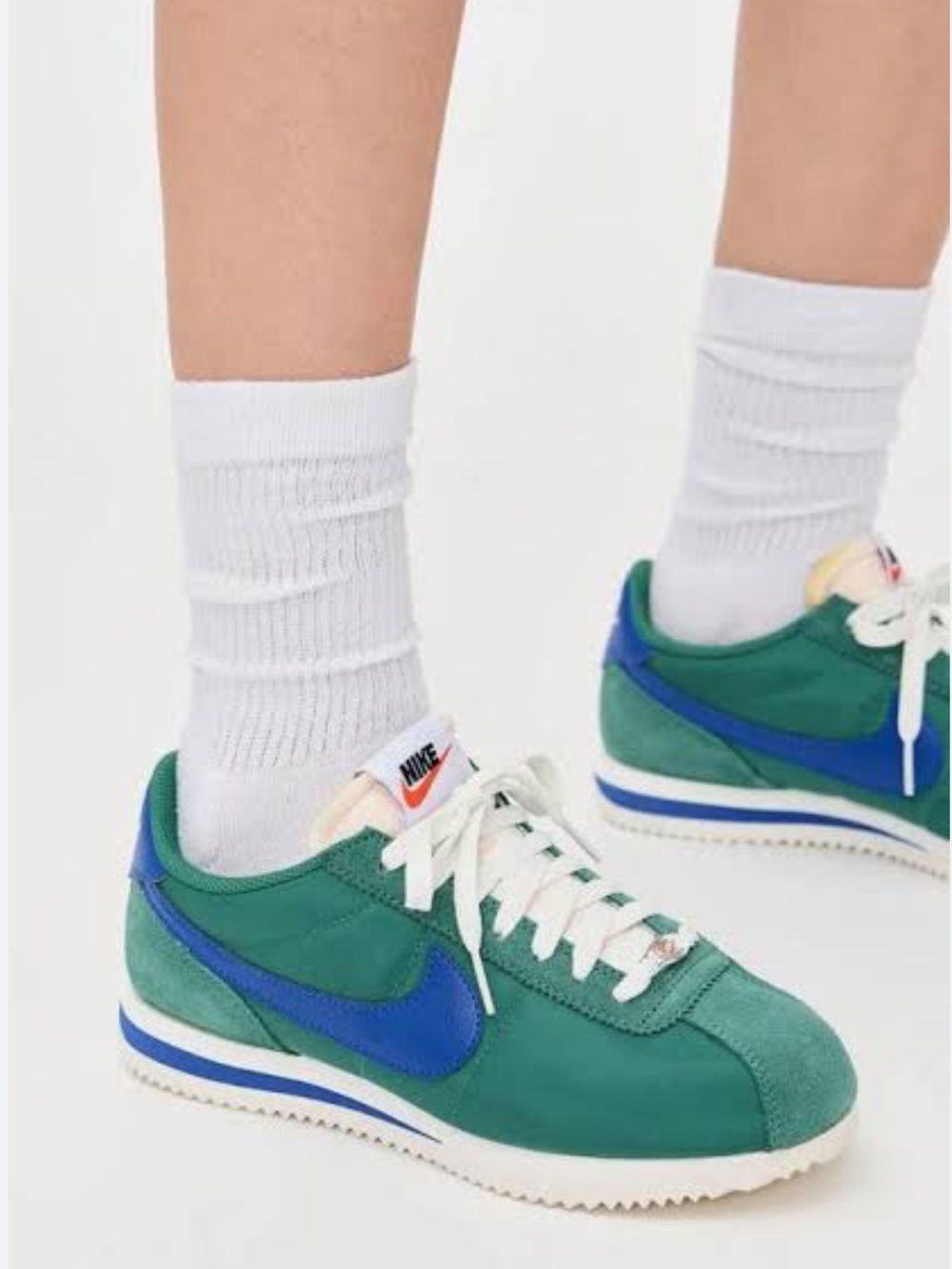 NIKE, Women's Cortez Evergreen Aura Hyper Royal Athletic Shoes, Size 7 NWOB